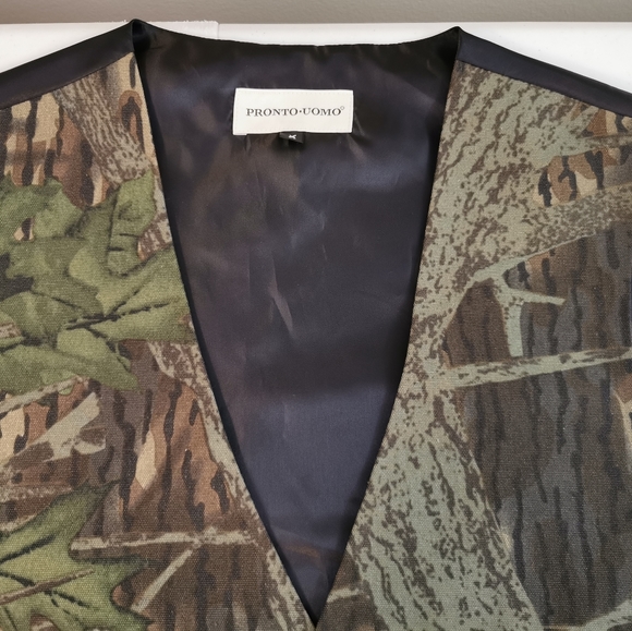 PRONTO-UOMO Men's CAMO Formal VEST Size Medium - Picture 7 of 9